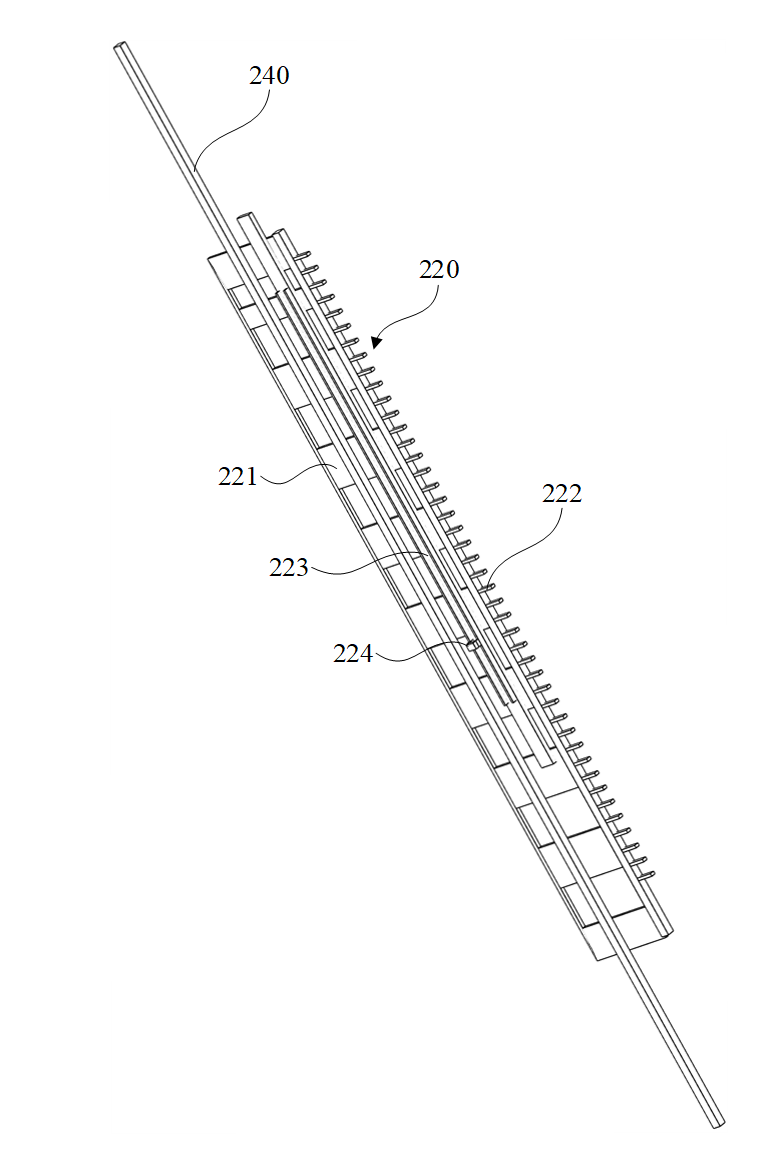 Finger platform and railway.
